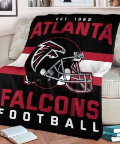 Mockup Blanket 1 BLK0102 Atlanta Falcons NFL Football Team Helmet Blanket