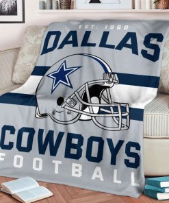 Mockup Blanket 1 BLK0109 Dallas Cowboys NFL Football Team Helmet Blanket