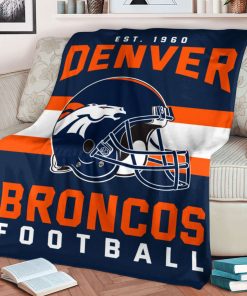 Mockup Blanket 1 BLK0110 Denver Broncos NFL Football Team Helmet Blanket