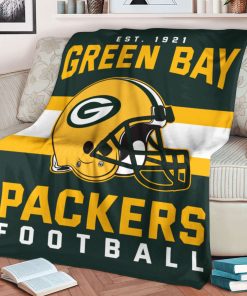 Mockup Blanket 1 BLK0112 Green Bay Packers NFL Football Team Helmet Blanket