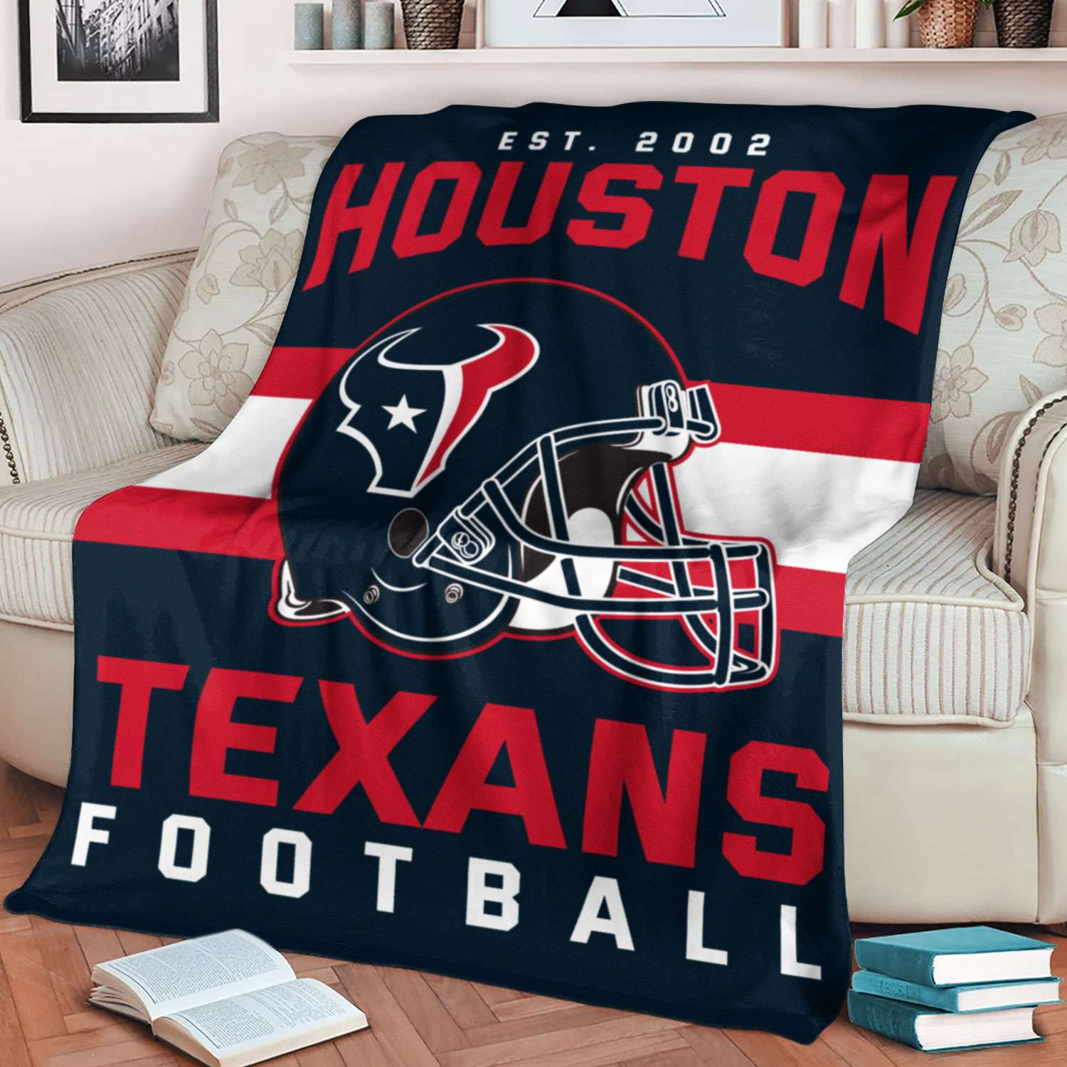 Houston Texans NFL Football Team Helmet Blanket