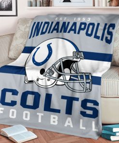 Mockup Blanket 1 BLK0114 Indianapolis Colts NFL Football Team Helmet Blanket