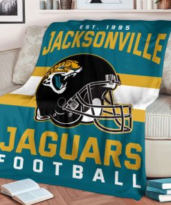 Mockup Blanket 1 BLK0115 Jacksonville Jaguars NFL Football Team Helmet Blanket