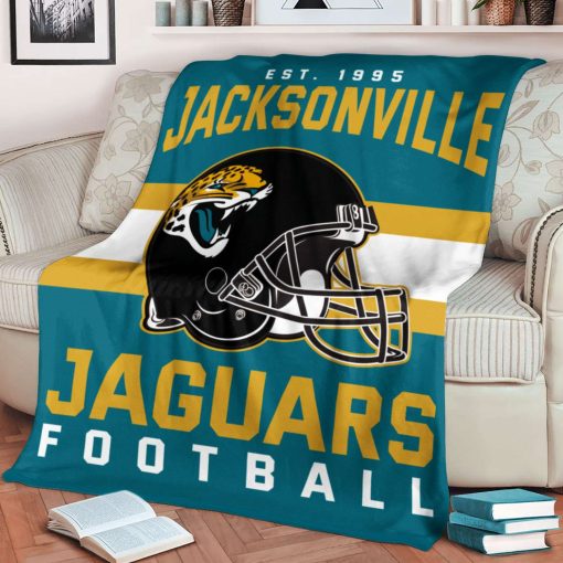 Mockup Blanket 1 BLK0115 Jacksonville Jaguars NFL Football Team Helmet Blanket