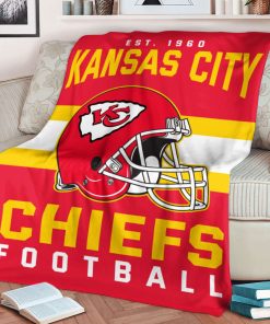 Mockup Blanket 1 BLK0116 Kansas City Chiefs NFL Football Team Helmet Blanket