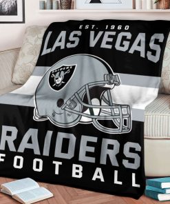 Mockup Blanket 1 BLK0117 Las Vegas Raiders NFL Football Team Helmet Blanket