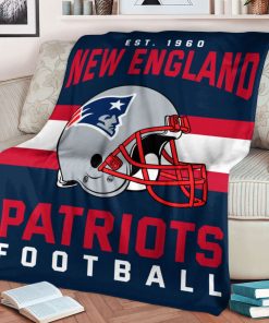 Mockup Blanket 1 BLK0122 New England Patriots NFL Football Team Helmet Blanket