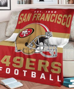Mockup Blanket 1 BLK0128 San Francisco 49ers NFL Football Team Helmet Blanket