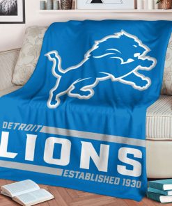 Mockup Blanket 1 BLK0211 Detroit Lions Established Logo Blanket