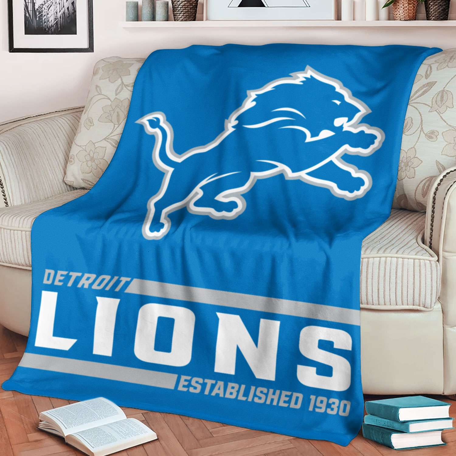 Detroit Lions Quilt Blanket 05 – DovePrints