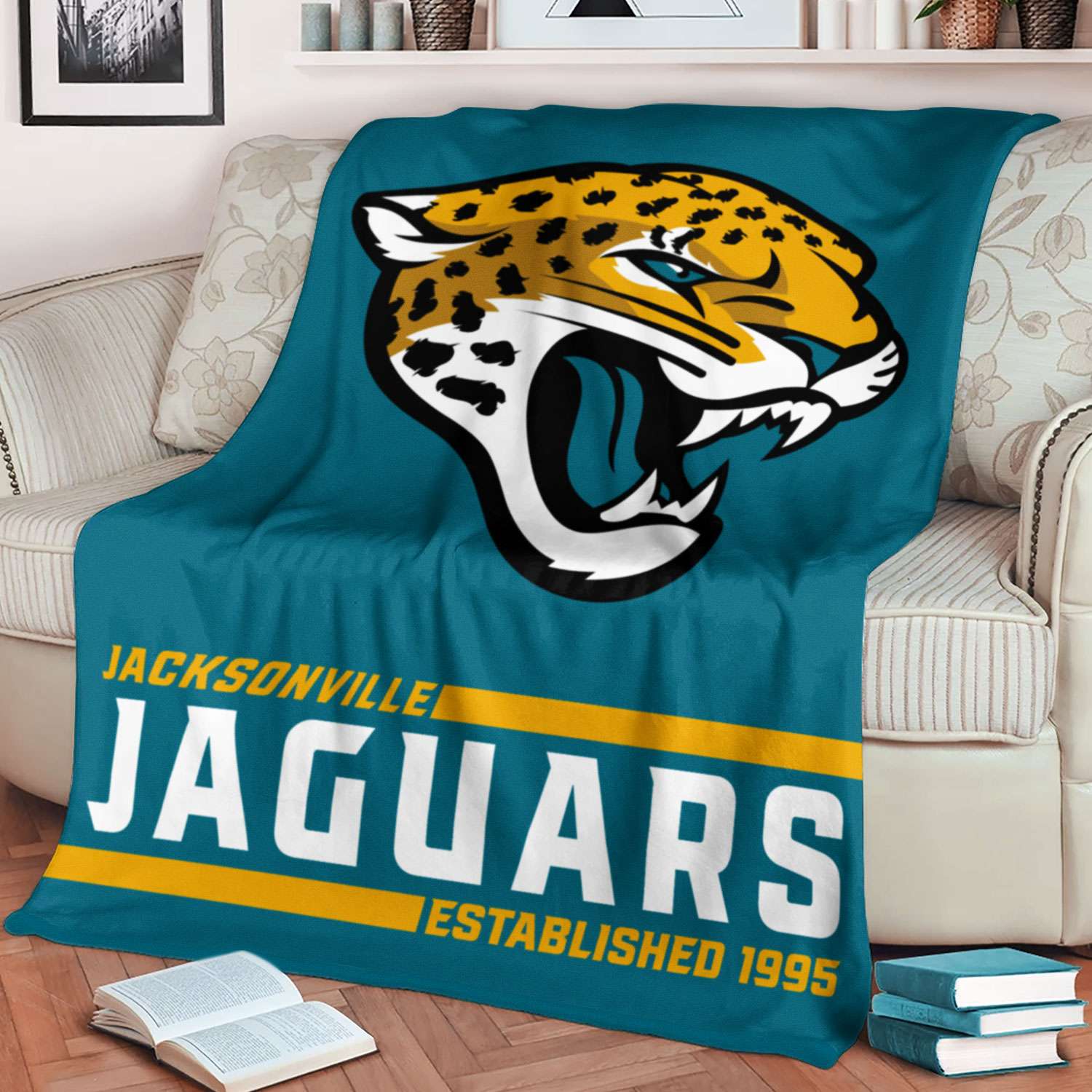 Jacksonville Jaguars Established Logo Blanket - Cruel Ball