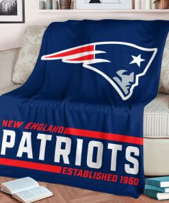 Mockup Blanket 1 BLK0222 New England Patriots Established Logo Blanket