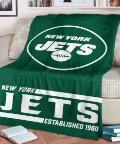 Mockup Blanket 1 BLK0225 New York Jets Established Logo Blanket