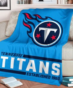 Mockup Blanket 1 BLK0231 Tennessee Titans Established Logo Blanket