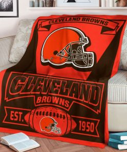Mockup Blanket 1 BLK0308 Cleveland Browns Vintage The Duke Est Blanket