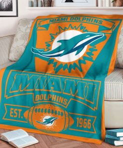 Mockup Blanket 1 BLK0320 Miami Dolphins Vintage The Duke Est Blanket