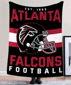 Mockup Blanket 2 BLK0102 Atlanta Falcons NFL Football Team Helmet Blanket