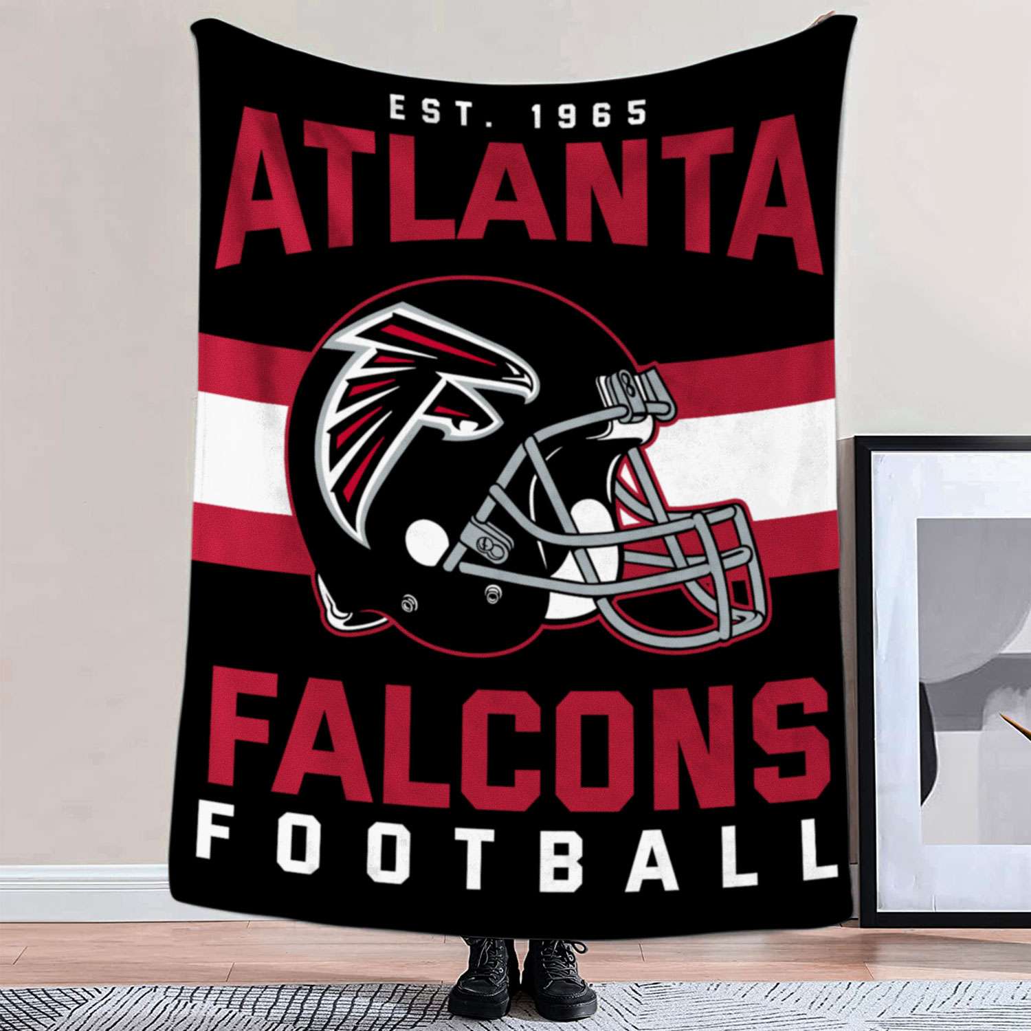 Atlanta Falcons Flag Old Helmet