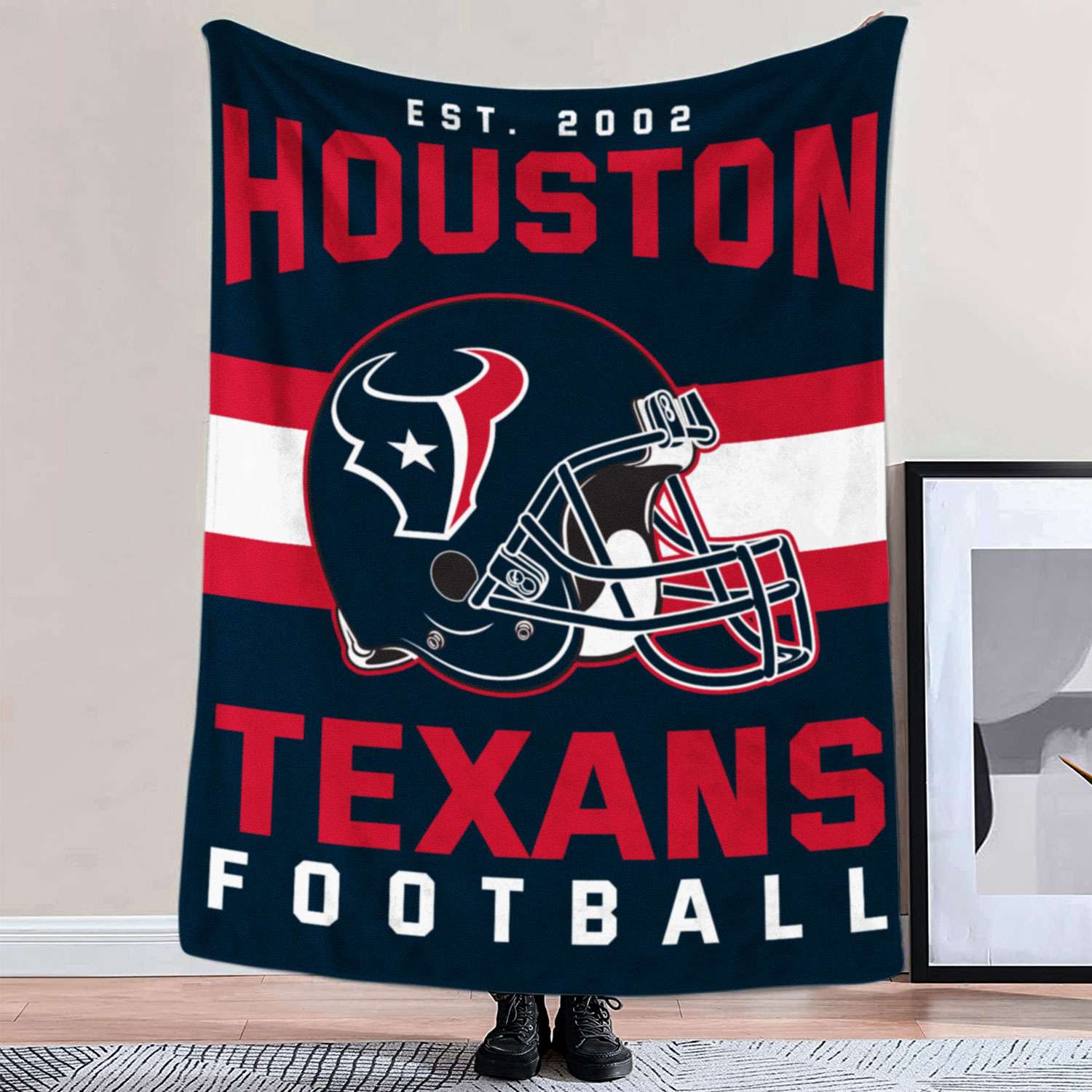 Houston Texans NFL Football Team Helmet Blanket