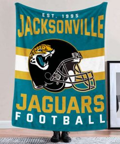 Mockup Blanket 2 BLK0115 Jacksonville Jaguars NFL Football Team Helmet Blanket