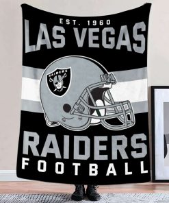 Mockup Blanket 2 BLK0117 Las Vegas Raiders NFL Football Team Helmet Blanket