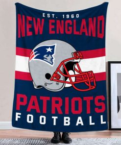 Mockup Blanket 2 BLK0122 New England Patriots NFL Football Team Helmet Blanket