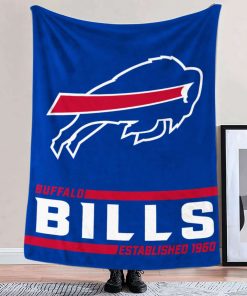 Mockup Blanket 2 BLK0204 Buffalo Bills Established Logo Blanket