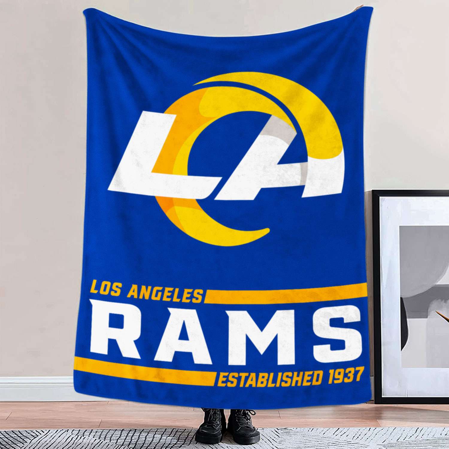 Los Angeles Rams Established Logo Blanket