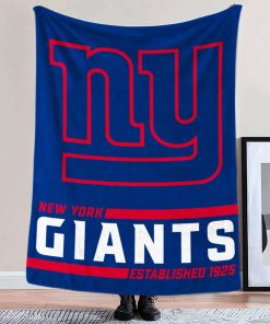Mockup Blanket 2 BLK0224 New York Giants Established Logo Blanket