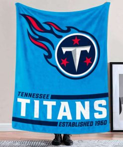 Mockup Blanket 2 BLK0231 Tennessee Titans Established Logo Blanket