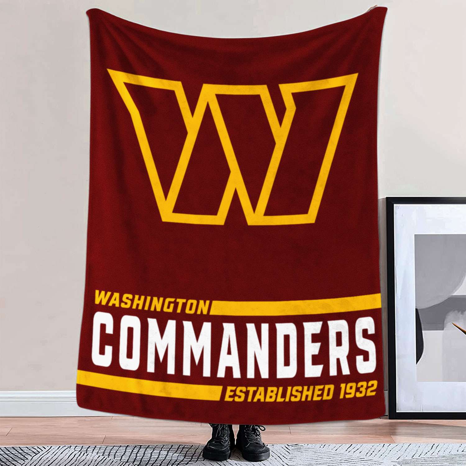 Washington Commanders Established Logo Blanket