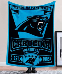 Mockup Blanket 2 BLK0305 Carolina Panthers Vintage The Duke Est Blanket