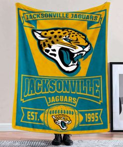 Mockup Blanket 2 BLK0315 Jacksonville Jaguars Vintage The Duke Est Blanket