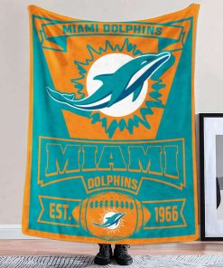Mockup Blanket 2 BLK0320 Miami Dolphins Vintage The Duke Est Blanket