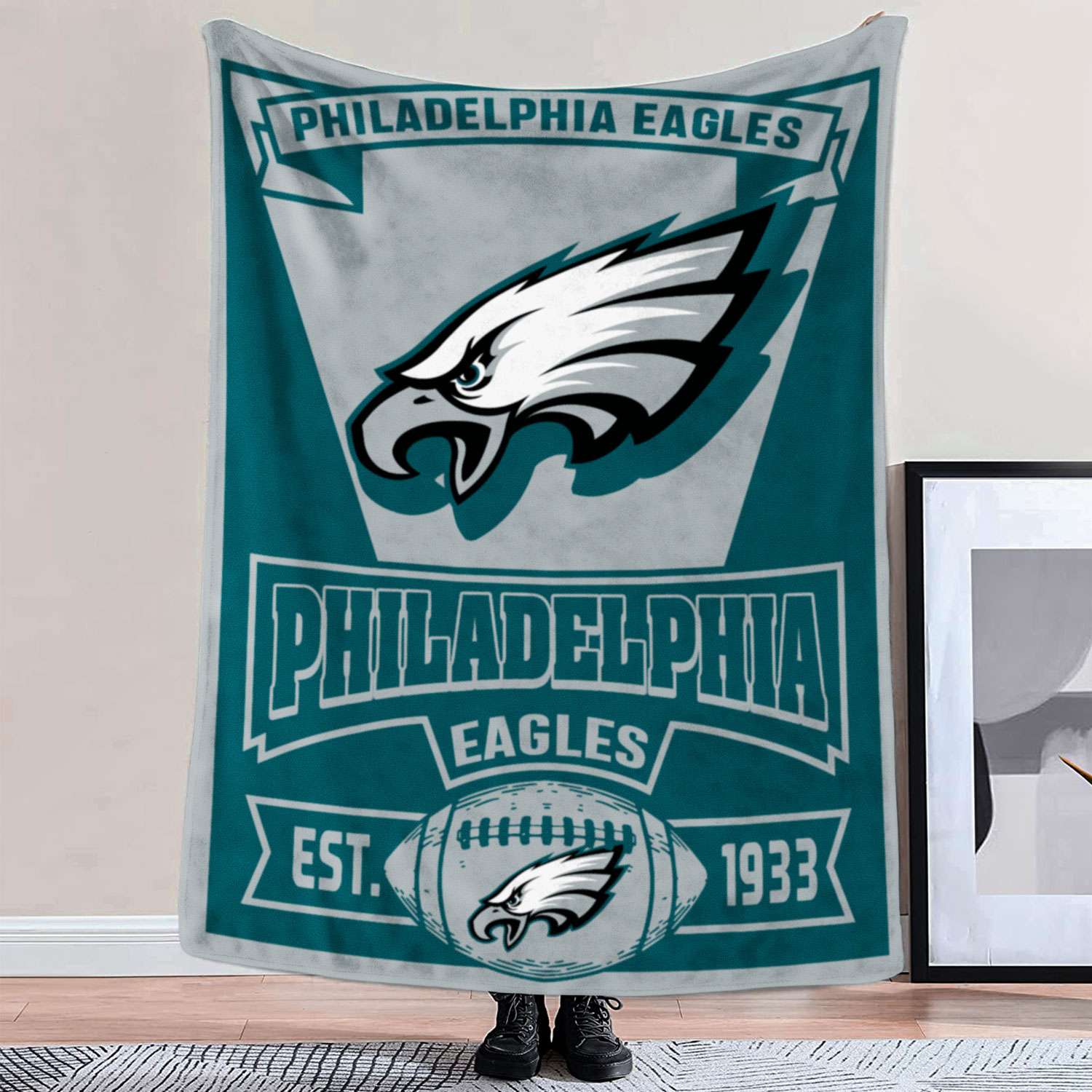 Philadelphia Eagles NFL Team EST 1933 Quilt Blanket –