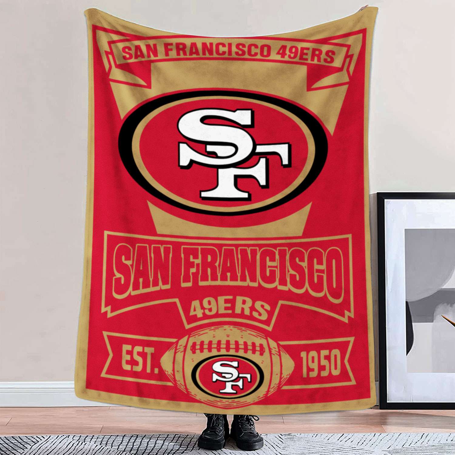 San Francisco 49ers Vintage The Duke Est Blanket San Francisco 49ers Vintage The Duke Est Blanket