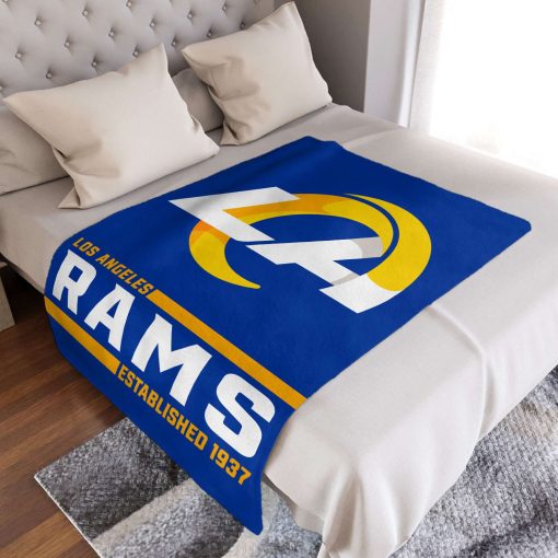 Mockup Blanket 3 BLK0219 Los Angeles Rams Established Logo Blanket