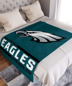 Mockup Blanket 3 BLK0226 Philadelphia Eagles Established Logo Blanket