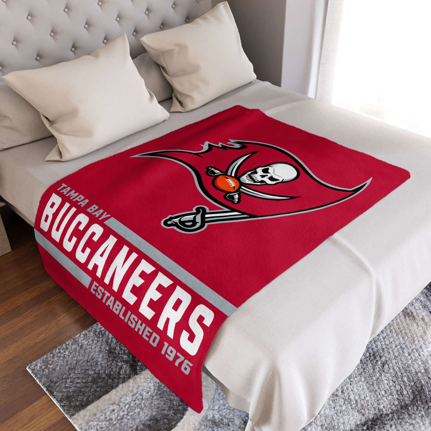 Tampa Bay Buccaneers Quilt Blanket 02 – DovePrints