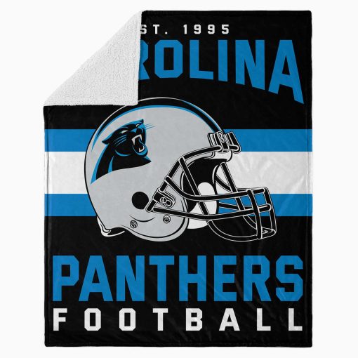 Mockup Blanket 4 BLK0105 Carolina Panthers NFL Football Team Helmet Blanket