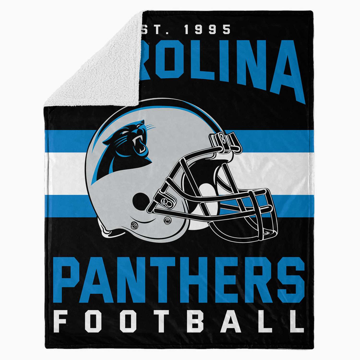 Carolina Panthers NFL Football Team Helmet Blanket
