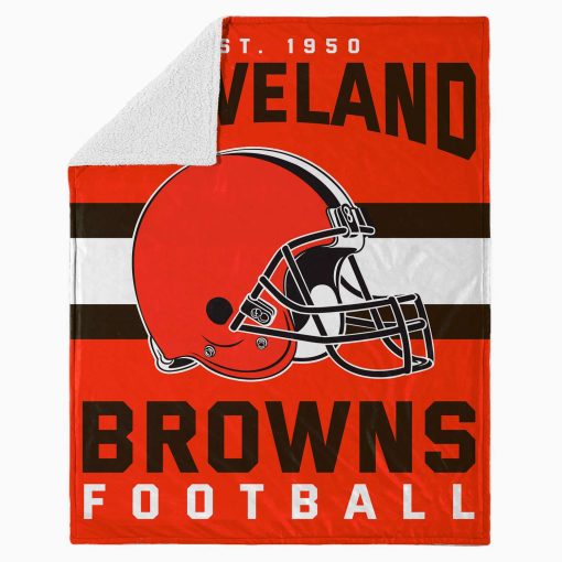 Mockup Blanket 4 BLK0108 Cleveland Browns NFL Football Team Helmet Blanket