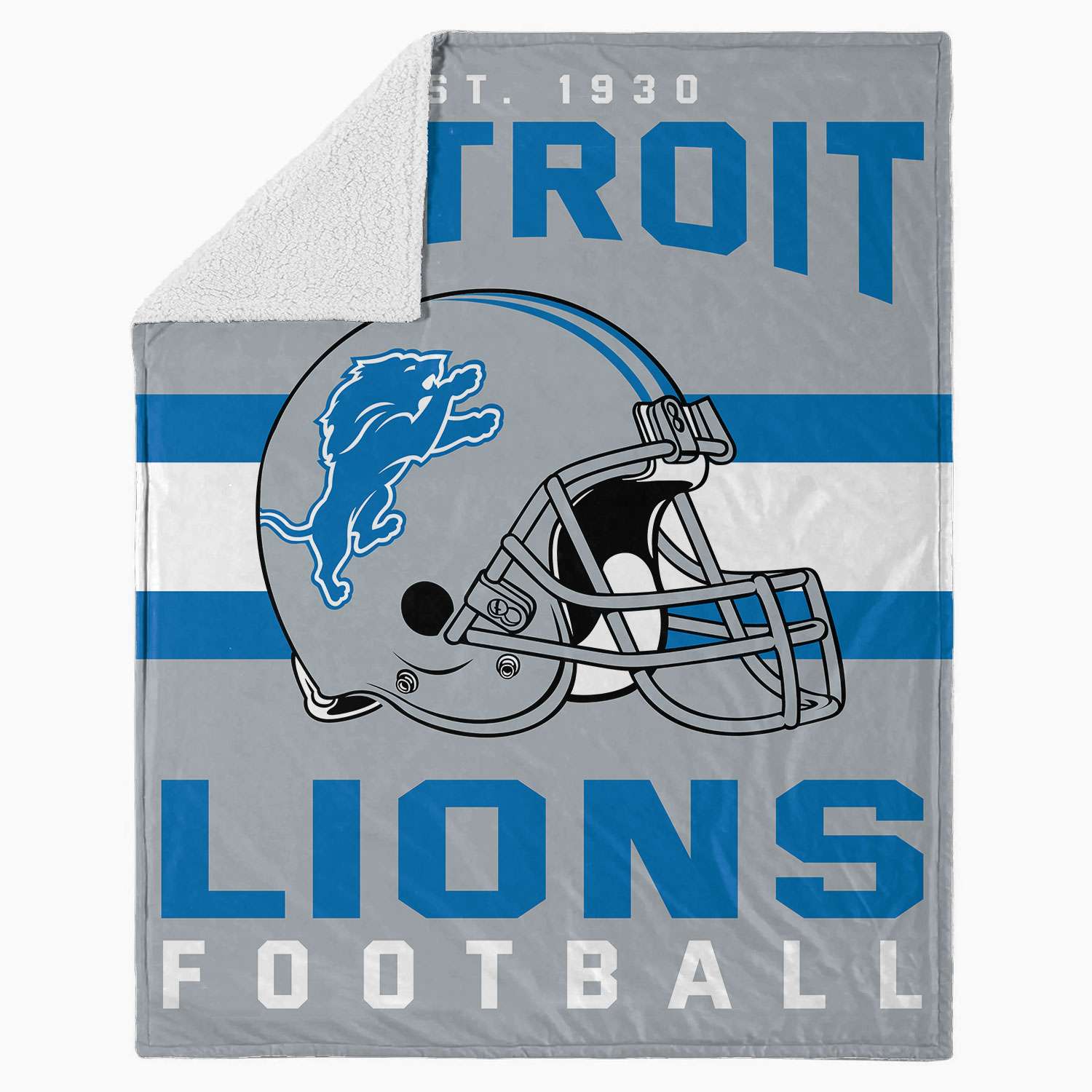 Detroit Lions NFL Football Team Helmet Blanket - Cruel Ball