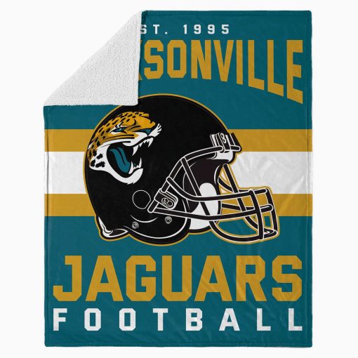 Mockup Blanket 4 BLK0115 Jacksonville Jaguars NFL Football Team Helmet Blanket