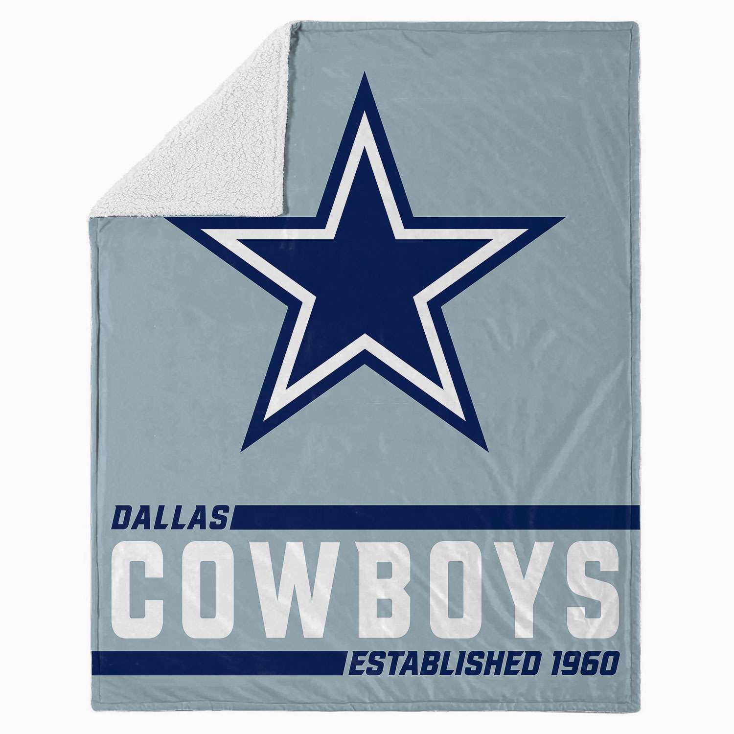 VINTAGE DALLAS COWBOYS THROW BLANKET 46 X 67 couch woven nfl blue texas