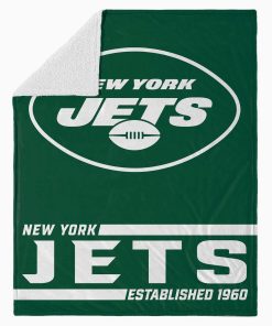 Mockup Blanket 4 BLK0225 New York Jets Established Logo Blanket