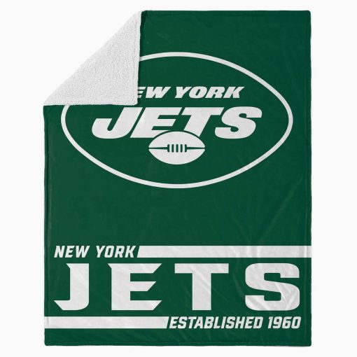 Mockup Blanket 4 BLK0225 New York Jets Established Logo Blanket