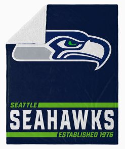 Mockup Blanket 4 BLK0229 Seattle Seahawks Established Logo Blanket
