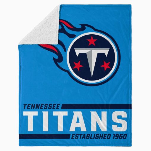 Mockup Blanket 4 BLK0231 Tennessee Titans Established Logo Blanket