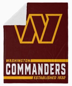 Mockup Blanket 4 BLK0232 Washington Commanders Established Logo Blanket